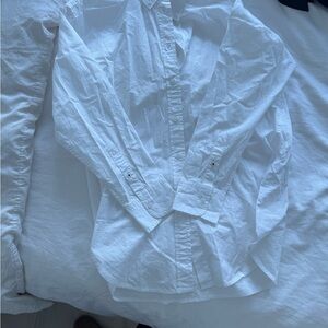 J Crew Classic White Button-Up Shirt 6T